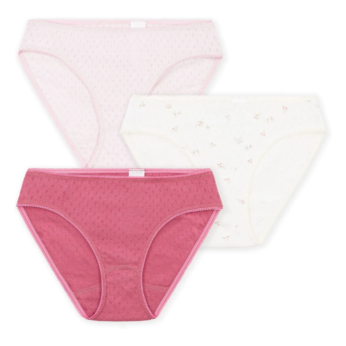 Petit Bateau - 3-Pack Organic Cotton Knickers | Pink