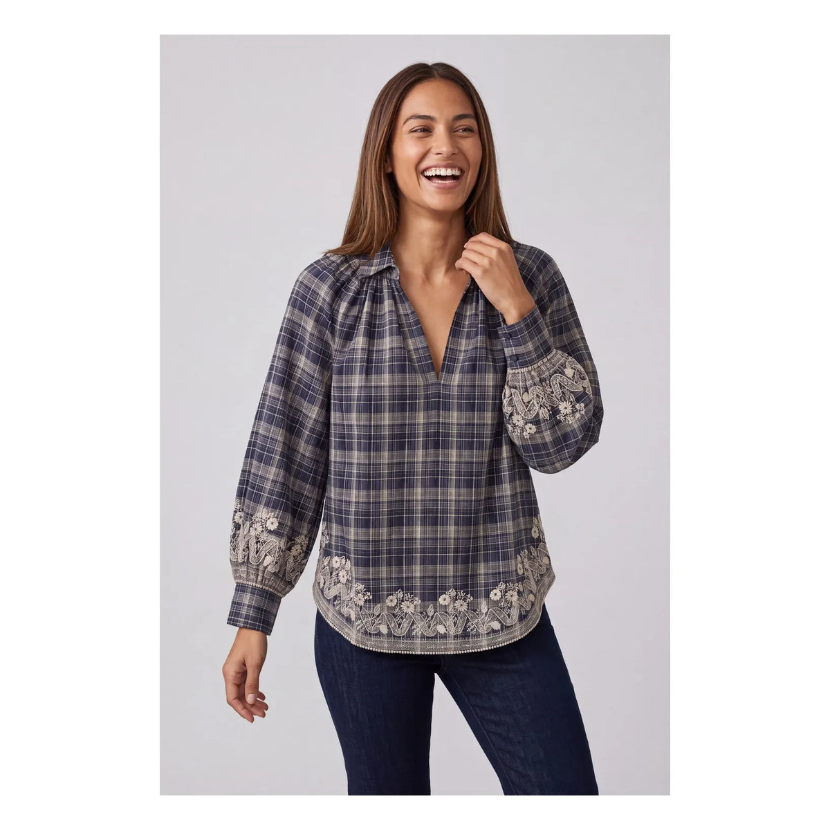 Hod - Isla Blouse | Navy