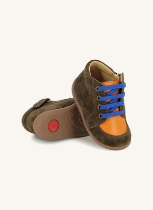 Pom d'Api - Stand-Up Zippy two-tone sneaker | Moss Green