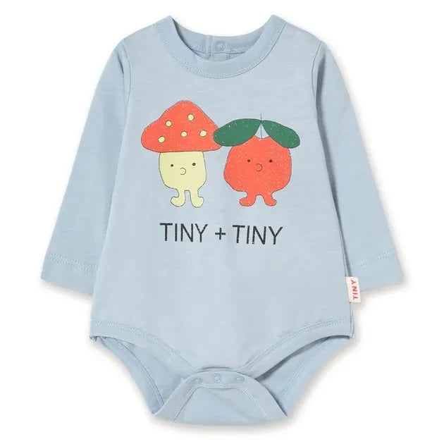 Tinycottons - Tiny & Tiny Organic Cotton Bodysuit | Light Blue