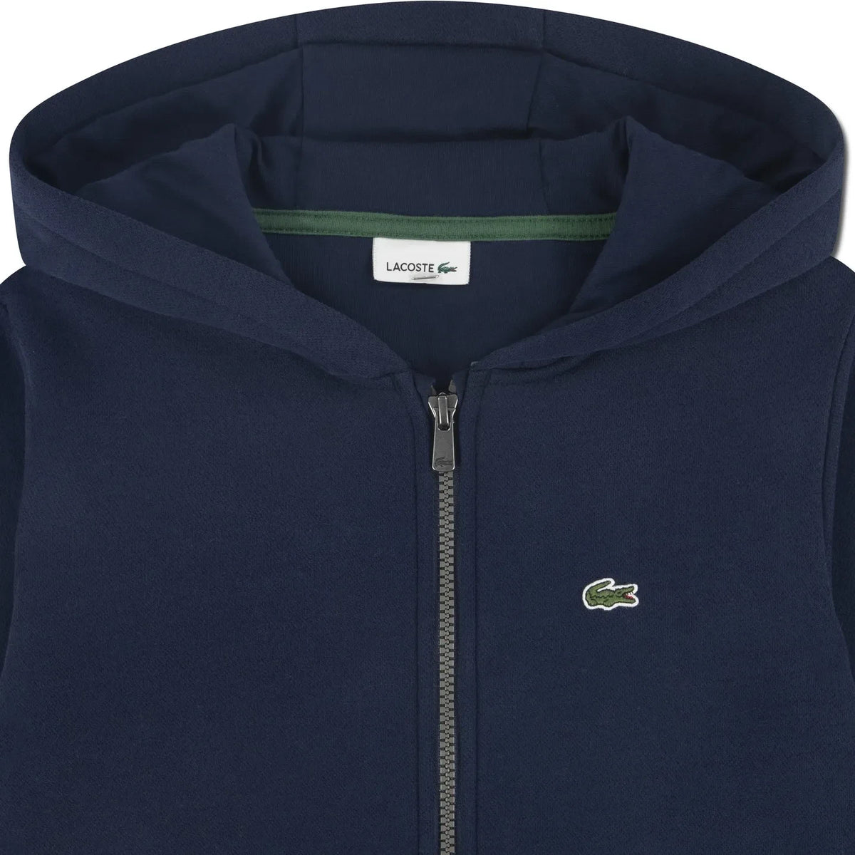 Lacoste - Zipped Hooded Sweatshirt with Logo | Navy