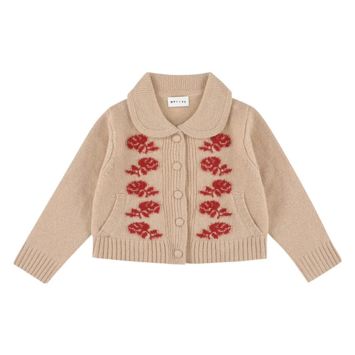 Morley - Zuzana Floral Wool Cardigan | Blush