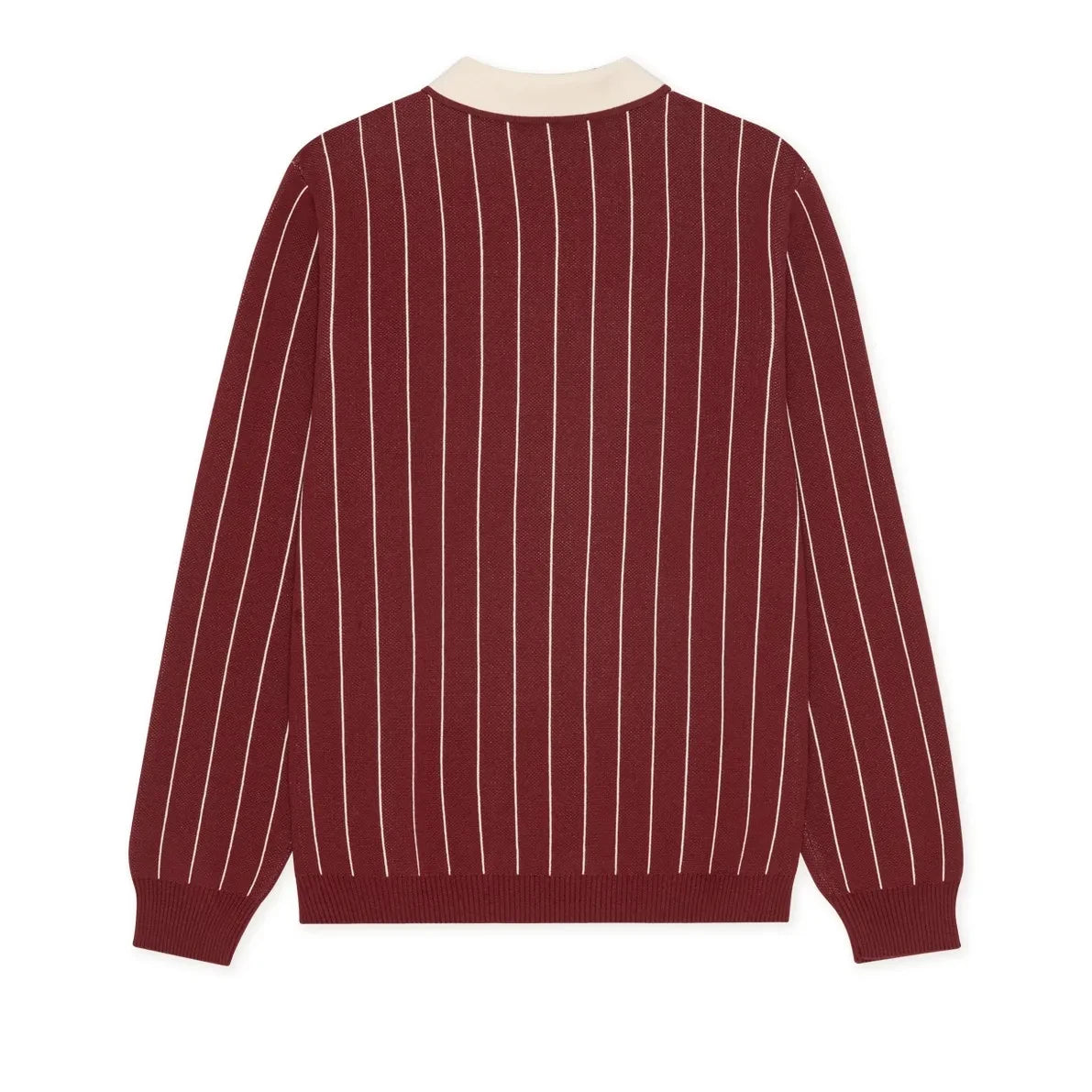 Les Deux - Signature Striped Polo Shirt | Burgundy