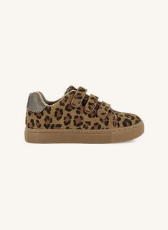 Bonton - Basil Leopard Print Velvet Sneakers | Brown