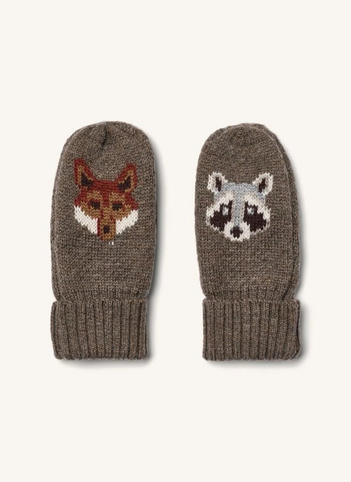 Wheat - Towsi Jacquard Merino Wool Gloves | Brown