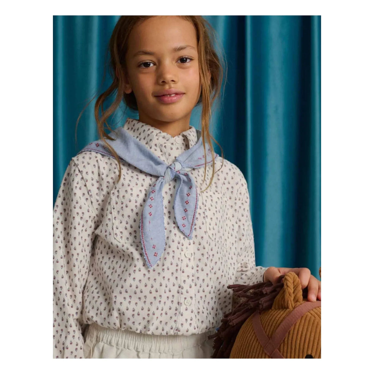 Gingersnaps - Removable Scarf Muriel Shirt | Ecru