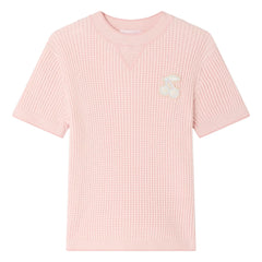 Bonpoint - Melie Organic Cotton Short Sleeve Sweater | Pink