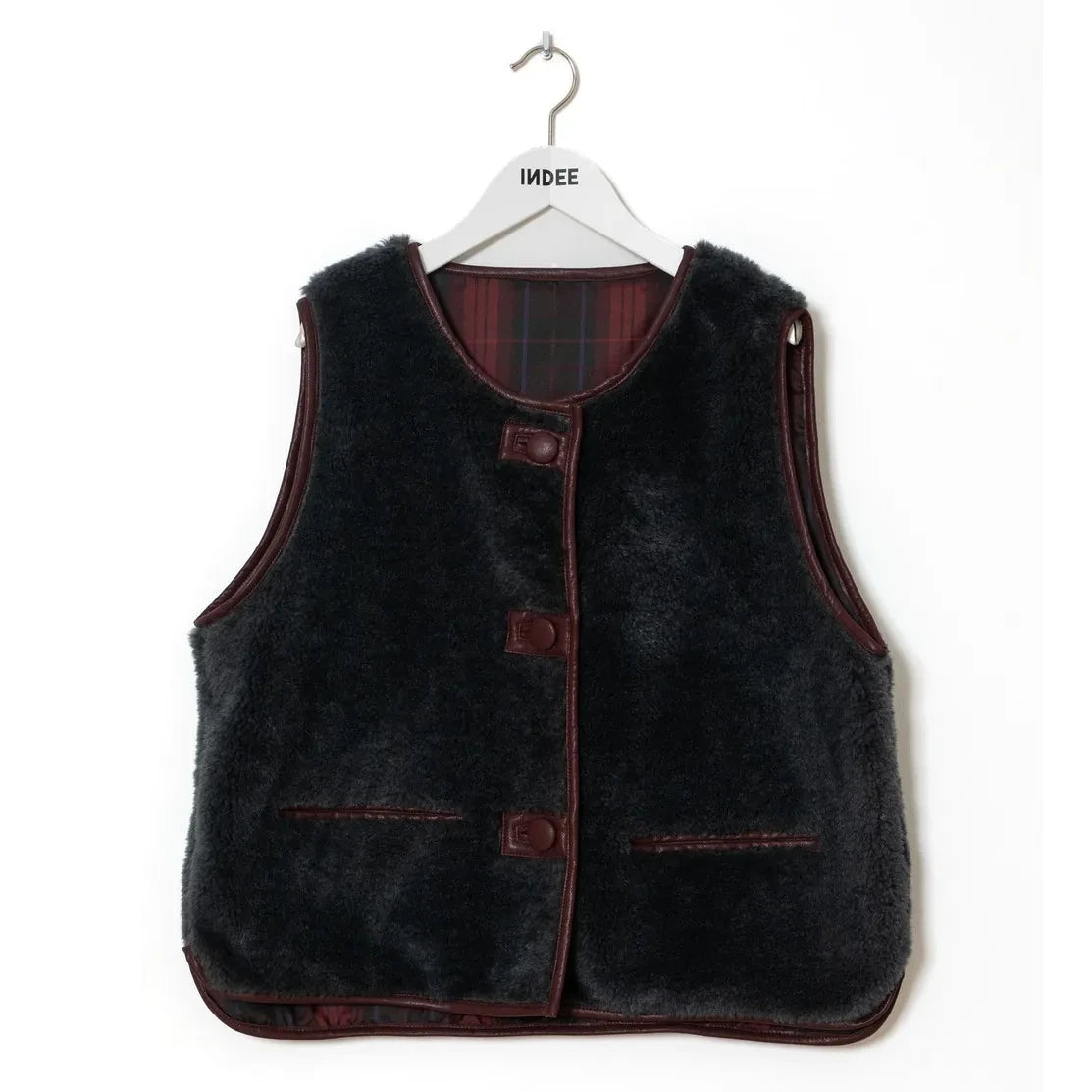 Indee - Waregem Reversible Faux Fur Vest | Brown