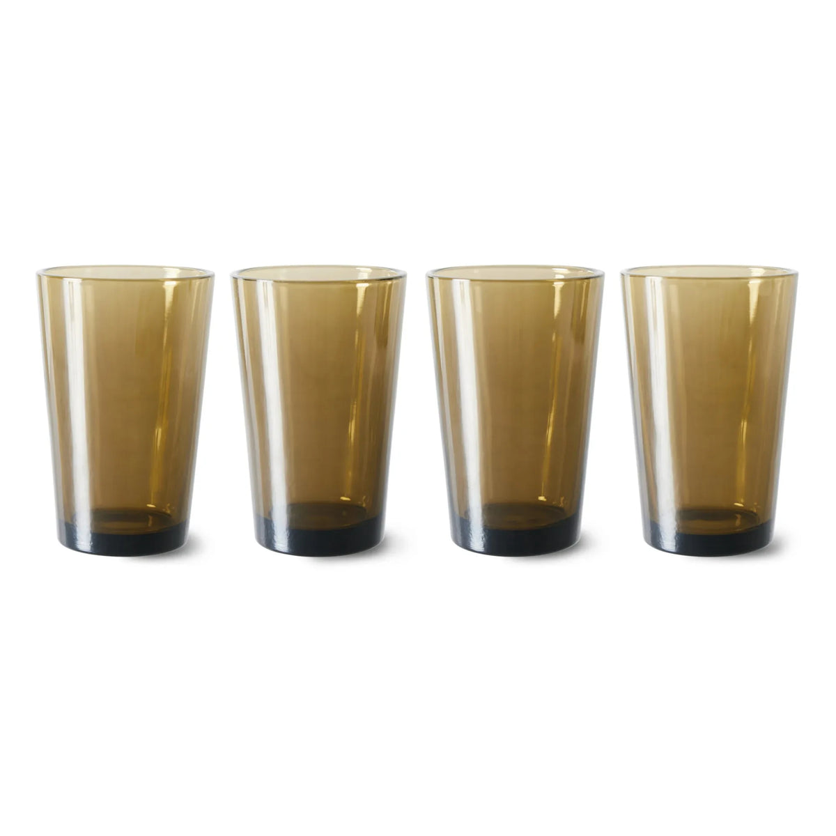 HKliving - 70s Glasses - Set of 4 | Brown