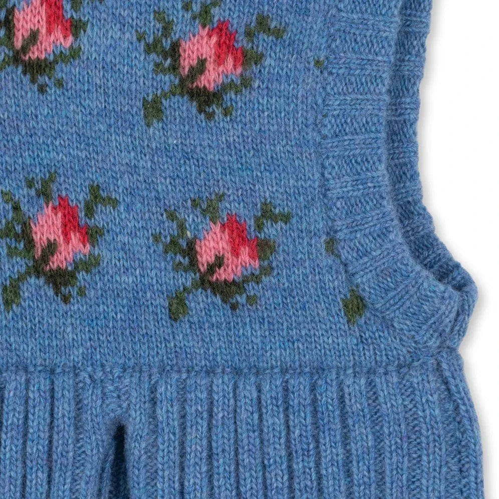 Konges Sløjd - Belou Roses Wool Balaclava | Blue