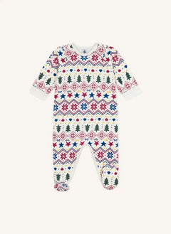 Petit Bateau - Sleep Well Christmas Pajamas Organic Cotton | Ecru