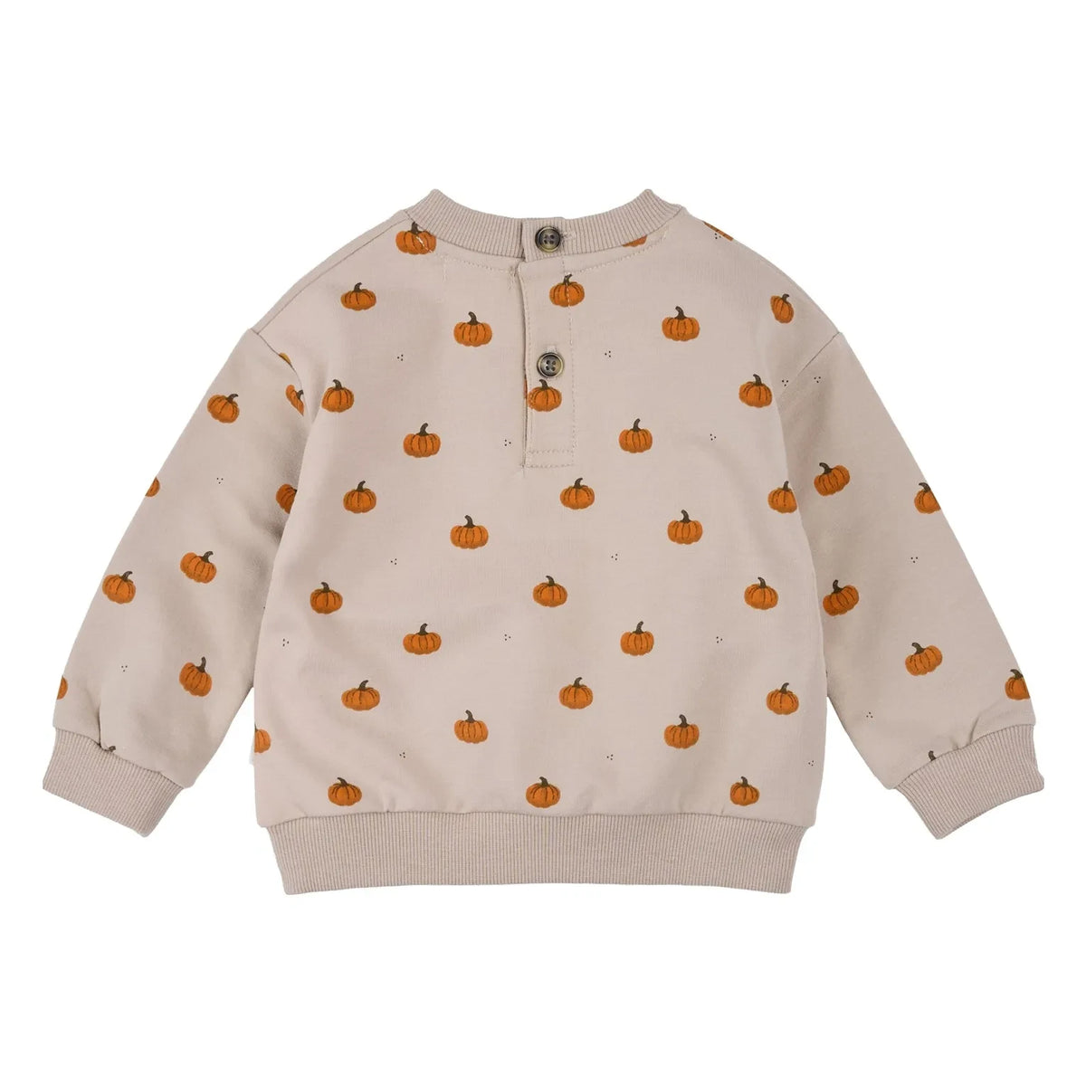Petit Lem - Organic Cotton Pumpkin Sweatshirt and Jogger Set | Sand