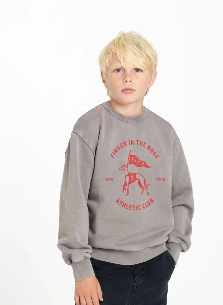 Finger in the nose - Blow Athletic Club Organic Cotton Sweatshirt | Gray
