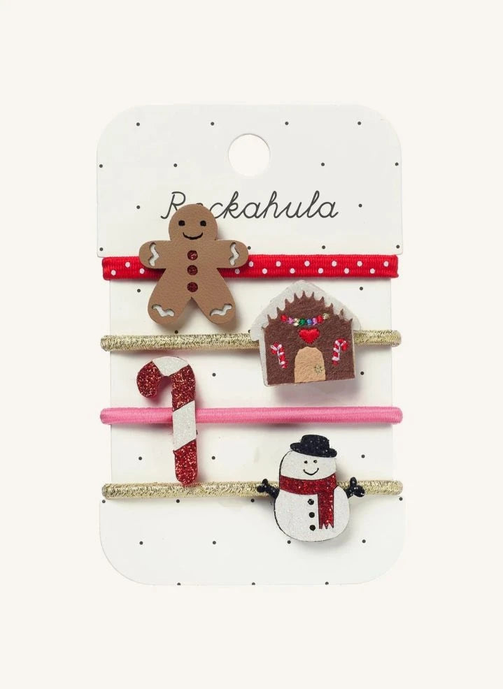 Rockahula Kids - 4-piece Gingerbread Hair Clip Set | Brown