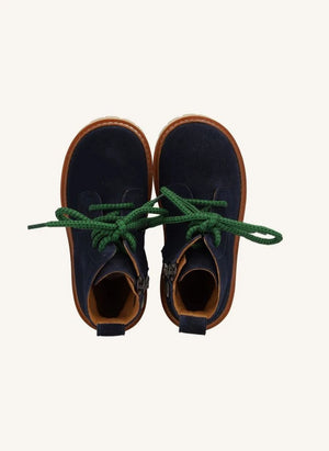 Angulus - Lace-Up Suede Boots | Navy
