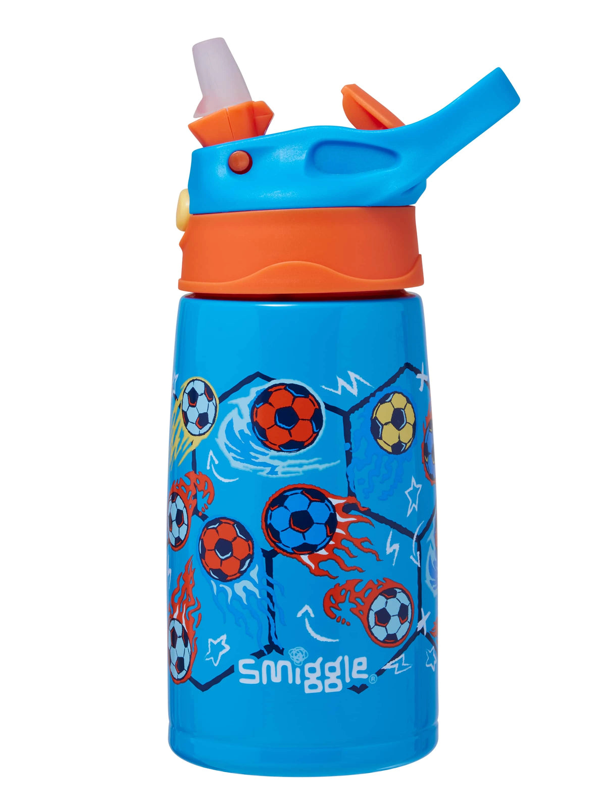 Smiggle - Weekend 400ML Hidden Straw Stainless Steel Water Bottle