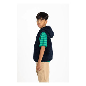 Smallable Kid - Nils Striped Organic Cotton T-shirt | Emerald green