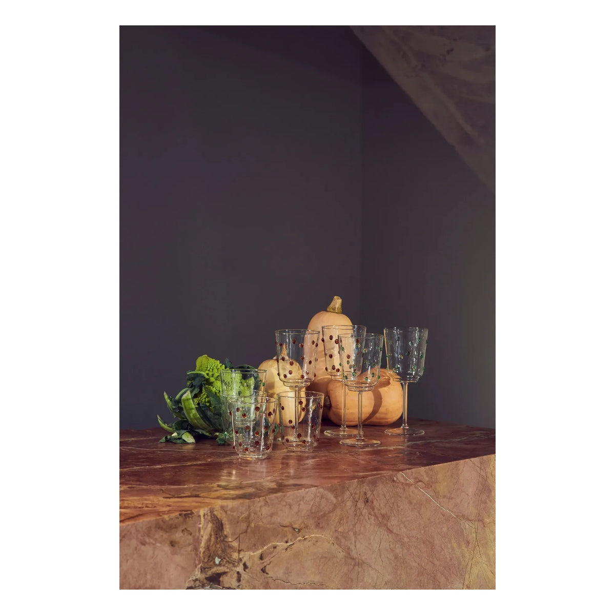 Pols Potten - Nob wine glass | Green