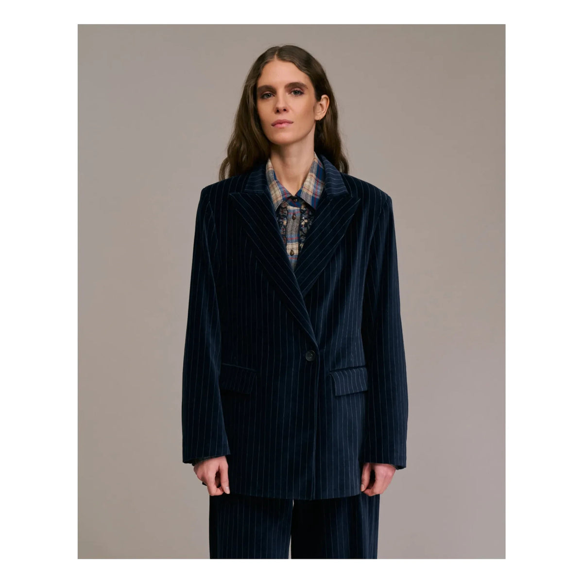 Diega - Viaregio Striped Jacket | Blue