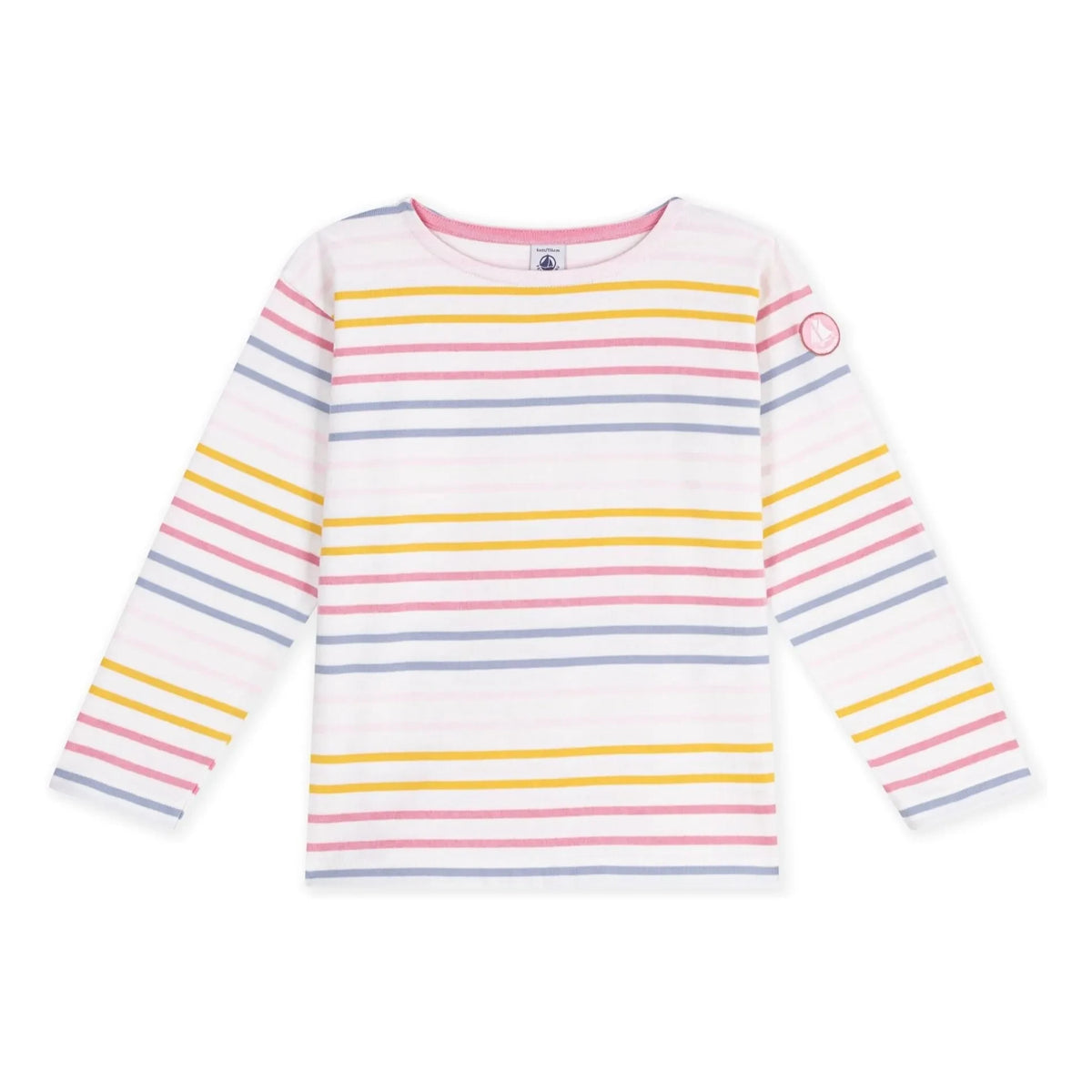 Petit Bateau - Marinière Logo T-Shirt | Pink