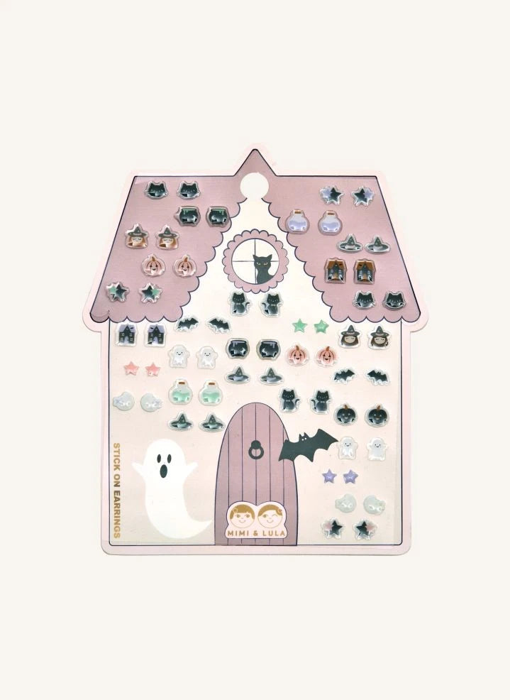Mimi & Lula - Self-Adhesive Witch House Earrings | Black
