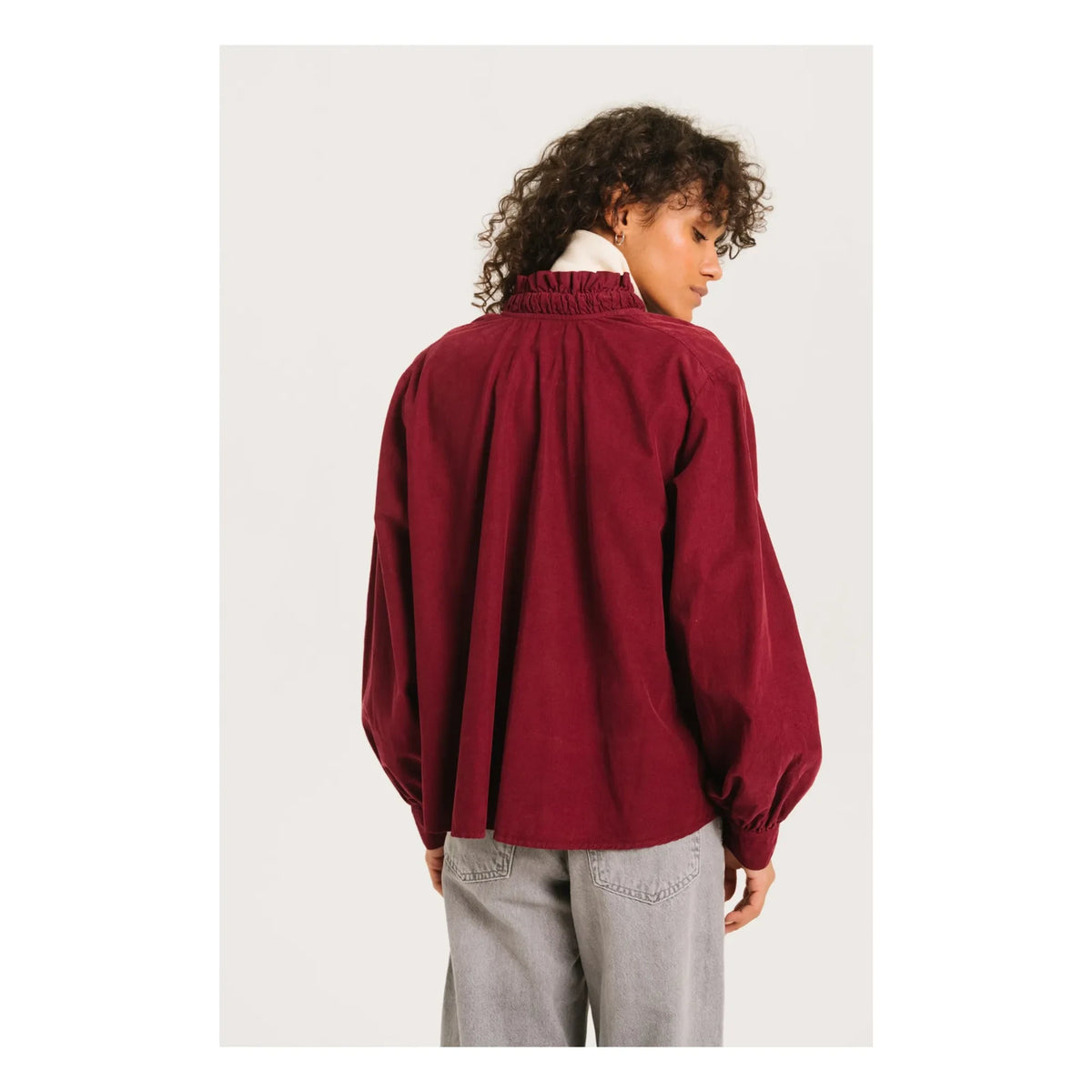 Sacrécoeur - Soline Velvet Blouse | Burgundy
