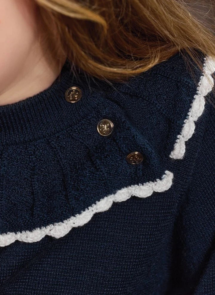 Tartine et Chocolat - Maille Feston Dress | Navy