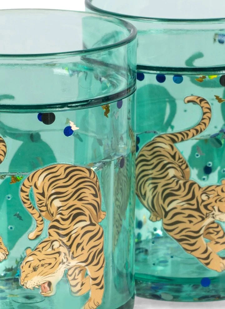 Konges Sløjd - Tiger Glitter Cups - 2-piece Set | Green