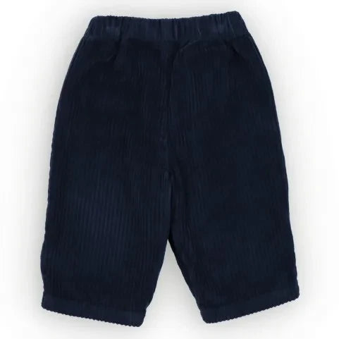 the new society - Elio Velvet Baby Pants | Dark Blue
