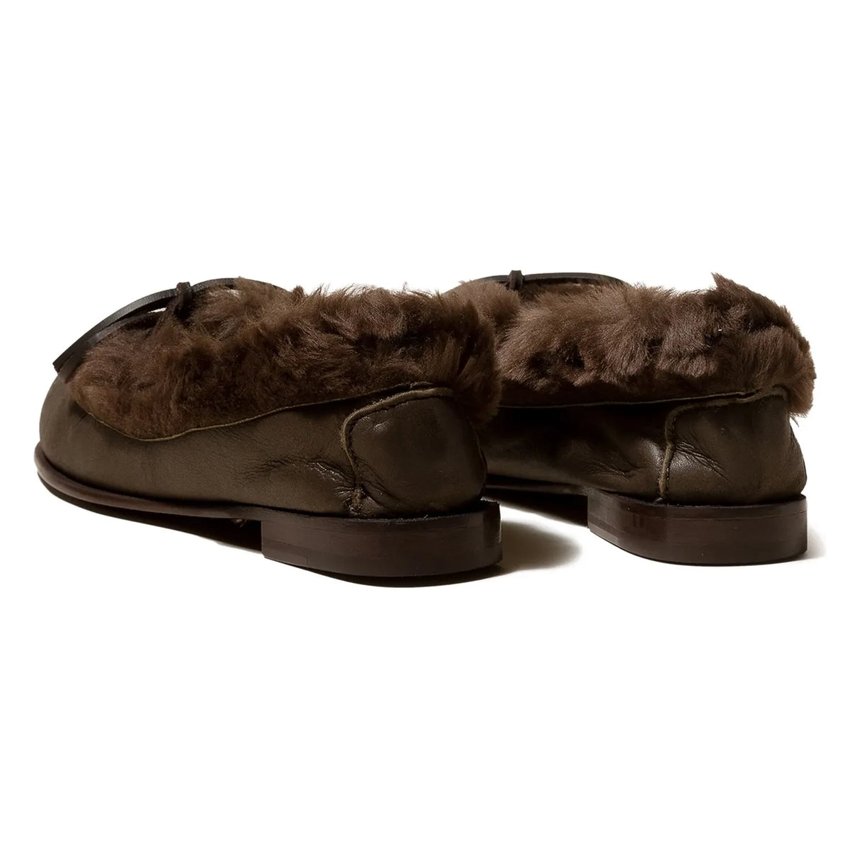 Hereu - Tilla Shearling Flats | Dark Brown