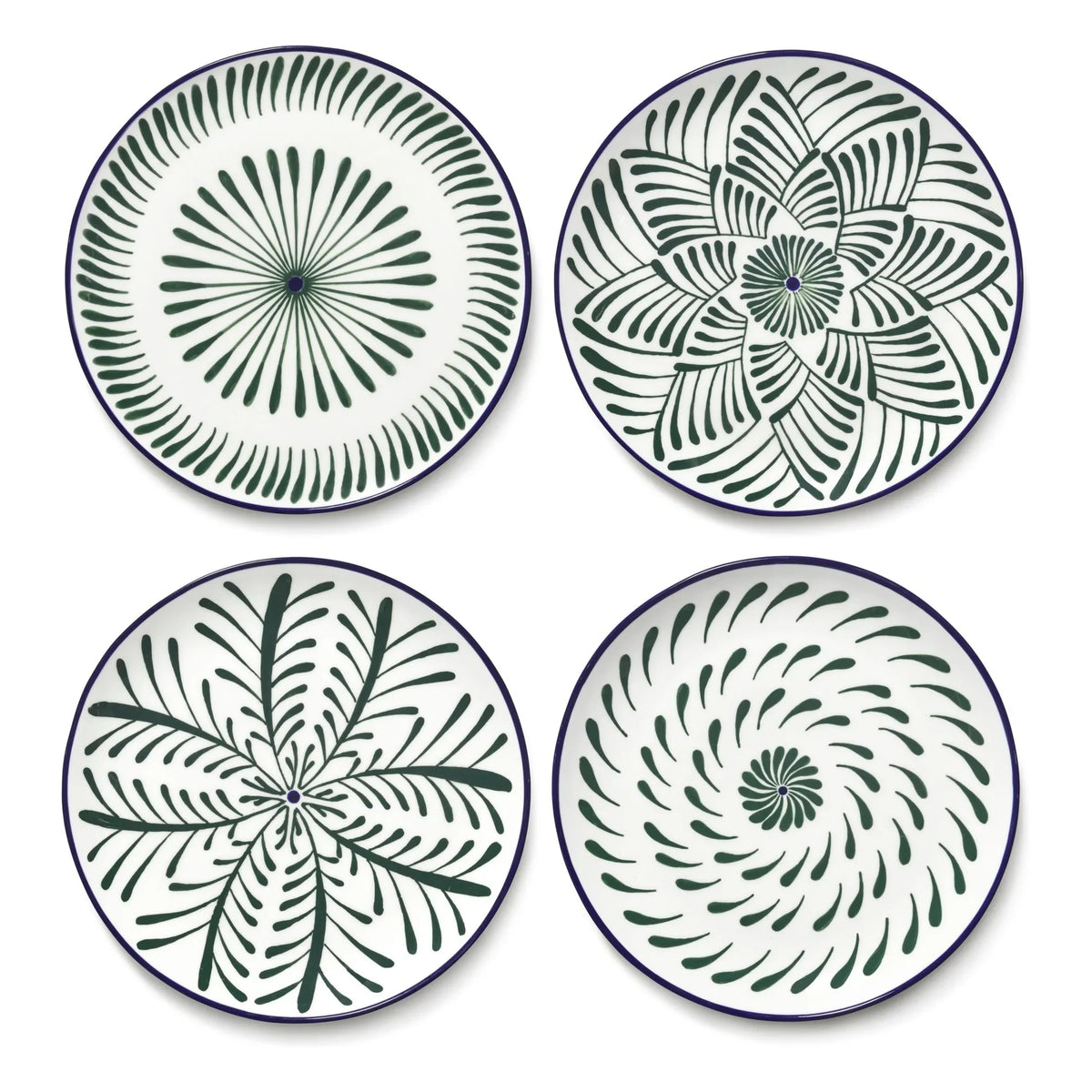 Serax - Baazar Dinner Plates, Waww La Table - Set of 4 | Green