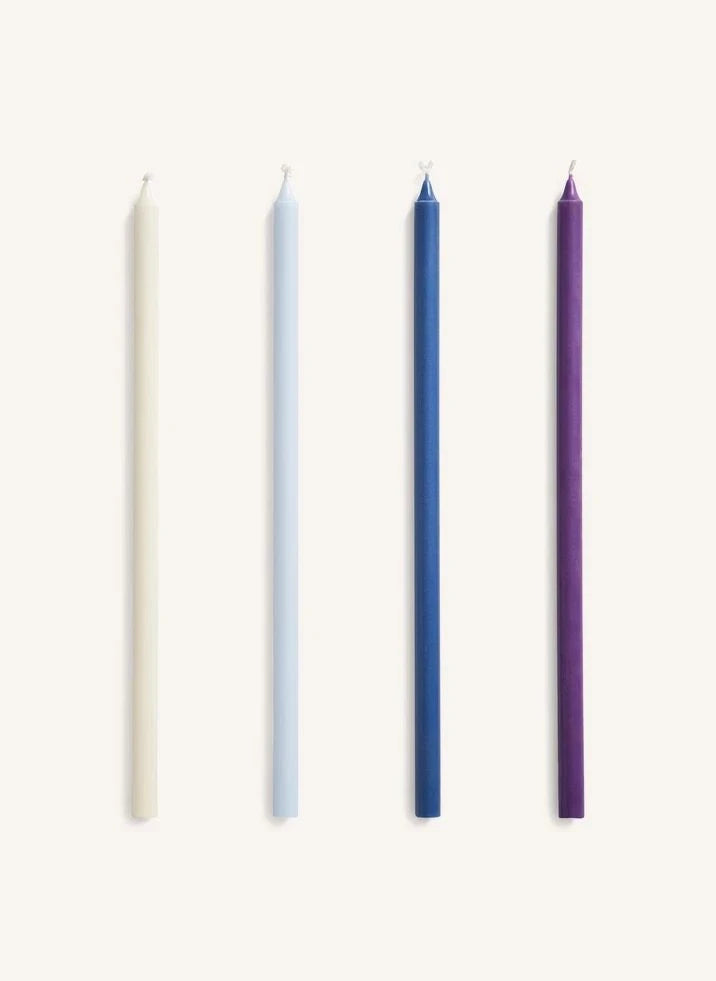 Hay - Taper Candles - Set of 4 | Blue