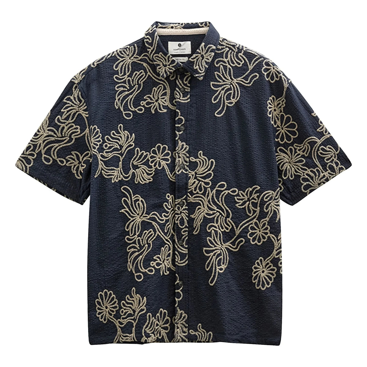 Anerkjendt - Akotto Embroidered Shirt | Dark Blue