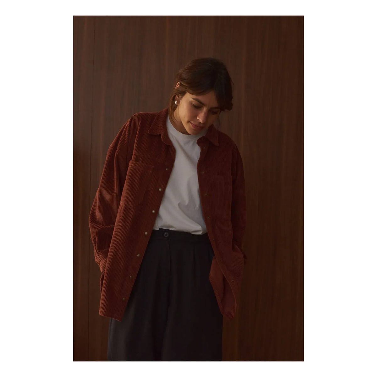 Marlot Paris - Paola Velvet Shirt - Women's Collection | Chocolate