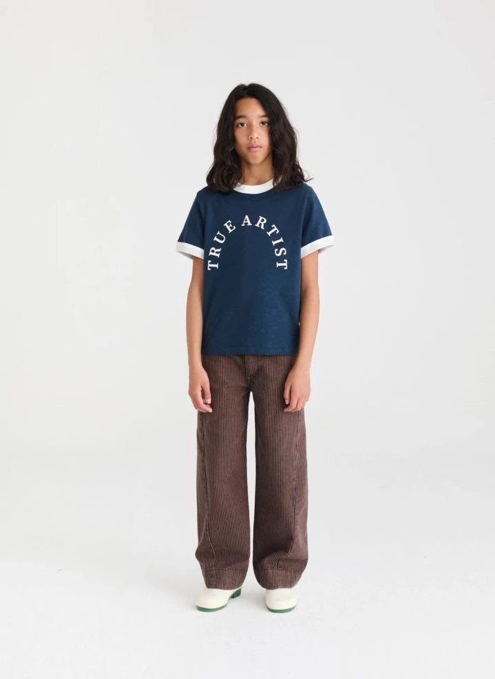 True Artist - N°14 Striped Organic Cotton Jeans | Dark Blue