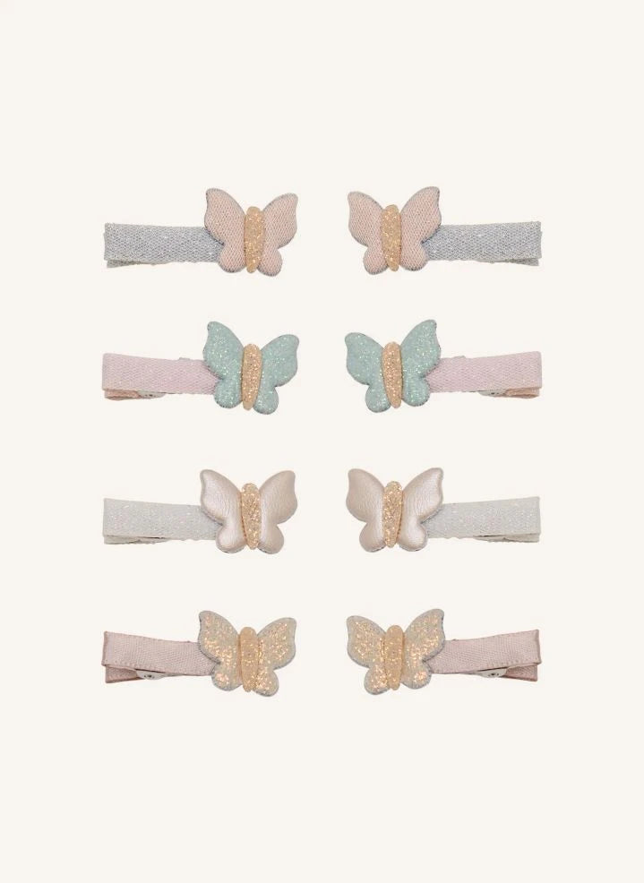 Mimi & Lula - 8-Piece Butterfly Hair Clip Set | Pale Pink