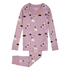 Petit Lem - Organic Cotton Unicorn Pajamas | Mauve