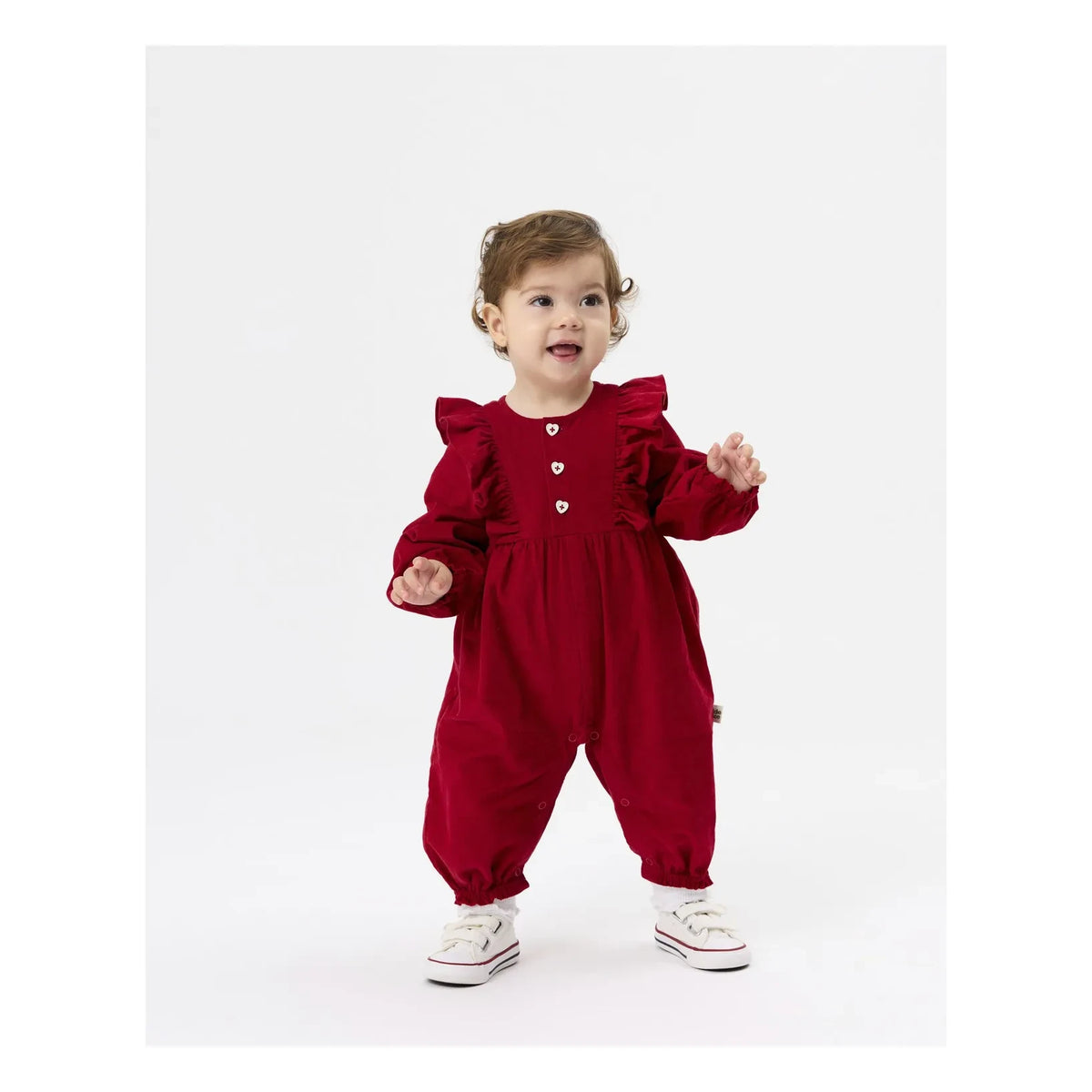 Goldie + Ace - Sweet Ruffled Jumpsuit | Red