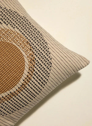 Maison Sarah Lavoine - "Oasis" Embroidered Pillow | Havana