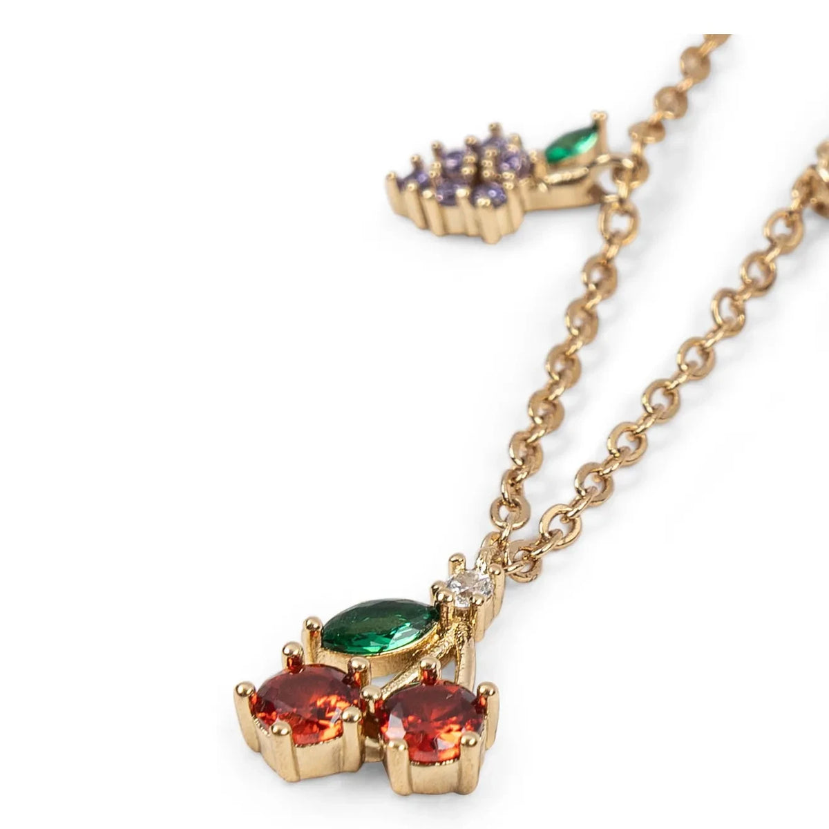 Konges Sløjd - Fruit Necklace, Bracelet, and 3 Adjustable Ring Set | Gold