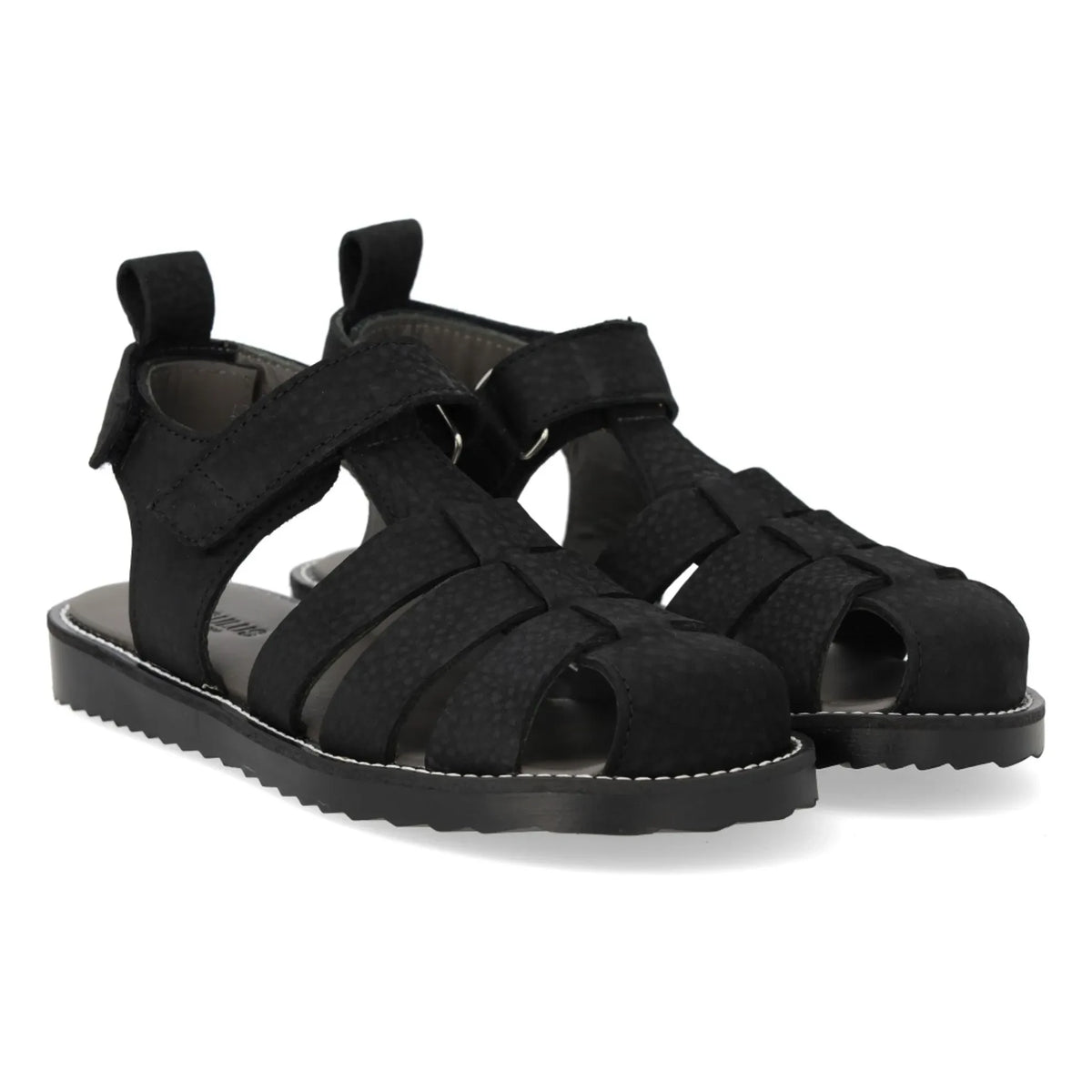 Angulus - Peach Nubuck Sandal | Black