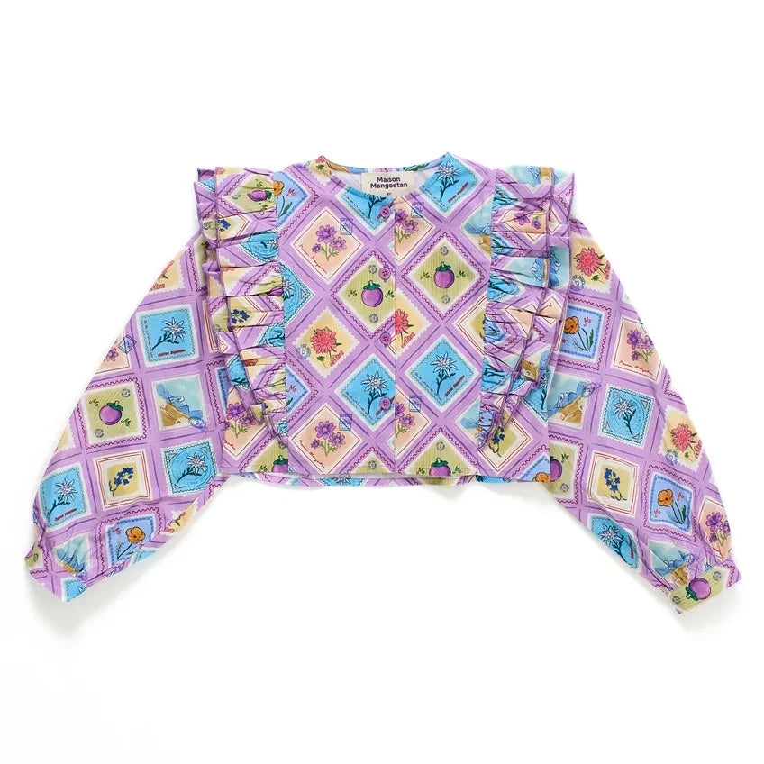 Maison Mangostan - Ruffled Blouse Stamps | Lilac
