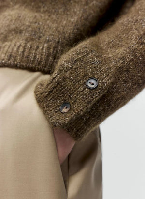 Cordera - Merino wool and organic cotton sweater | Brown