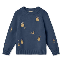 Fliink - Mahdi Poires Organic Cotton Sweater | Navy