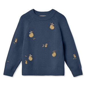 Fliink - Mahdi Poires Organic Cotton Sweater | Navy