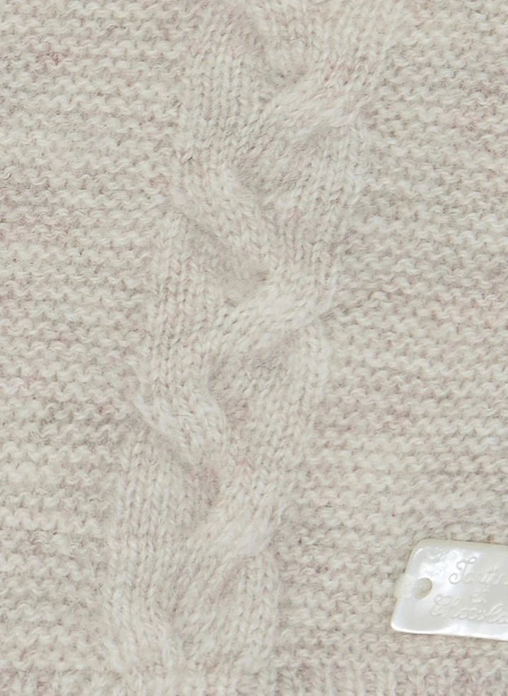 Tartine et Chocolat - Twisted Beanie with Wool Ears | Heather beige