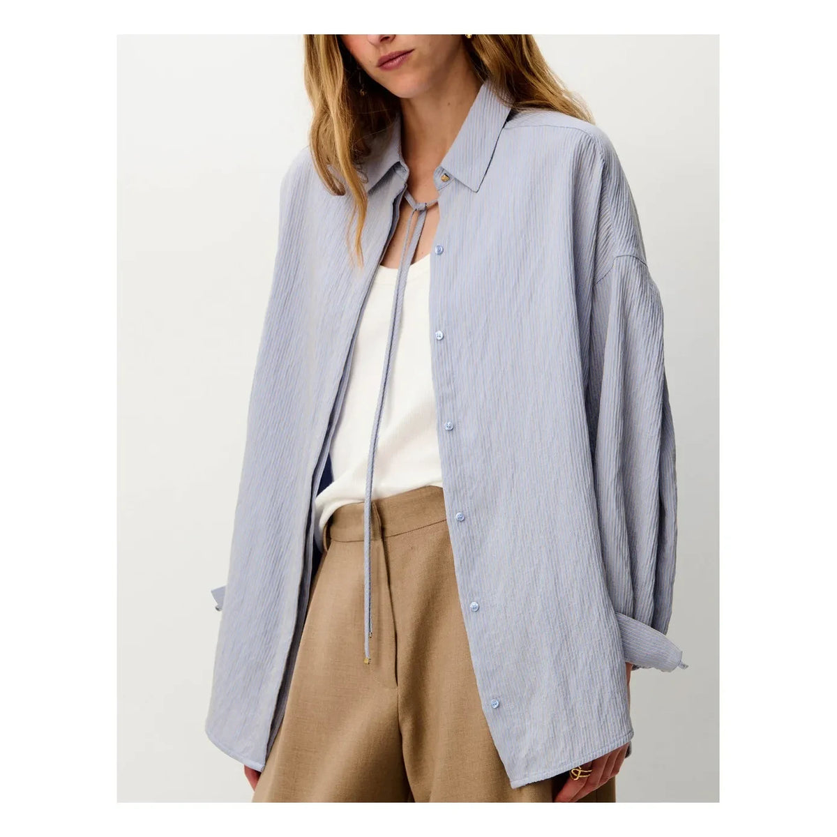 Sessùn - Liza Shirt | Gray Blue
