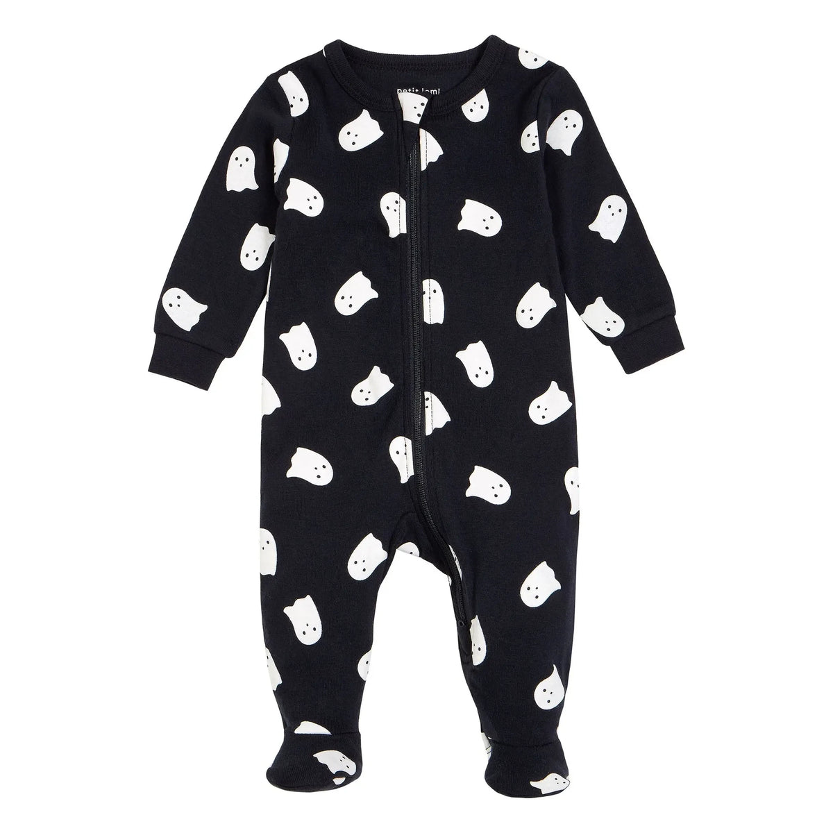 Petit Lem - Bioluminescent Ghost Footed Pajamas | Black