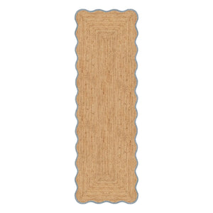 Layered - Deniztarağı jute runner rug | Blue