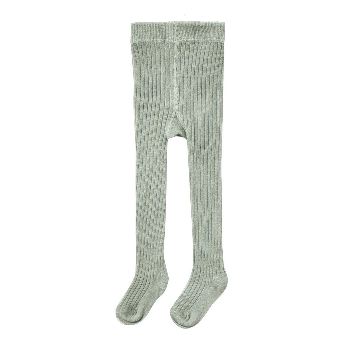 Quincy Mae - Ribbed Organic Cotton Tights | Green